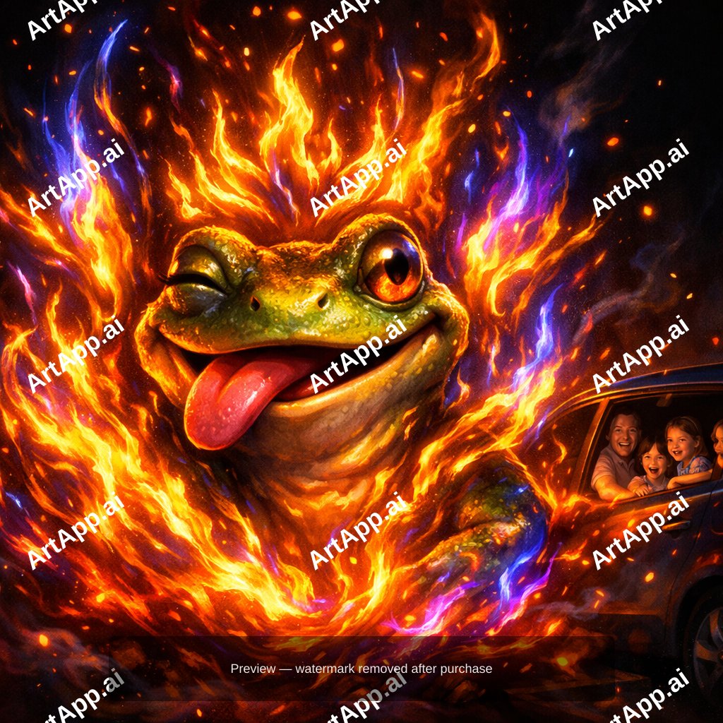Frog Sticking Its Tongue Out And Winking At A Pass