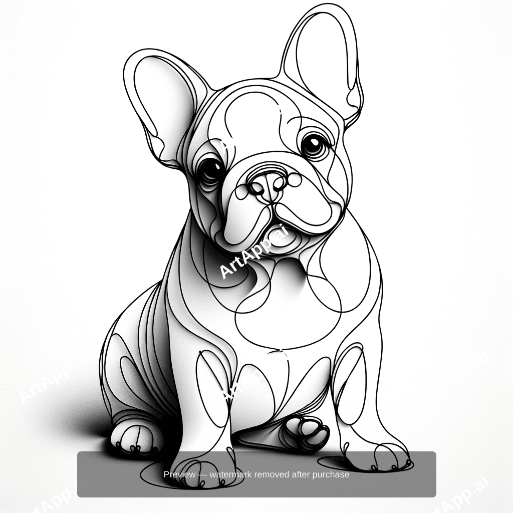 A French Bulldog With A Curious Expression Head Ti