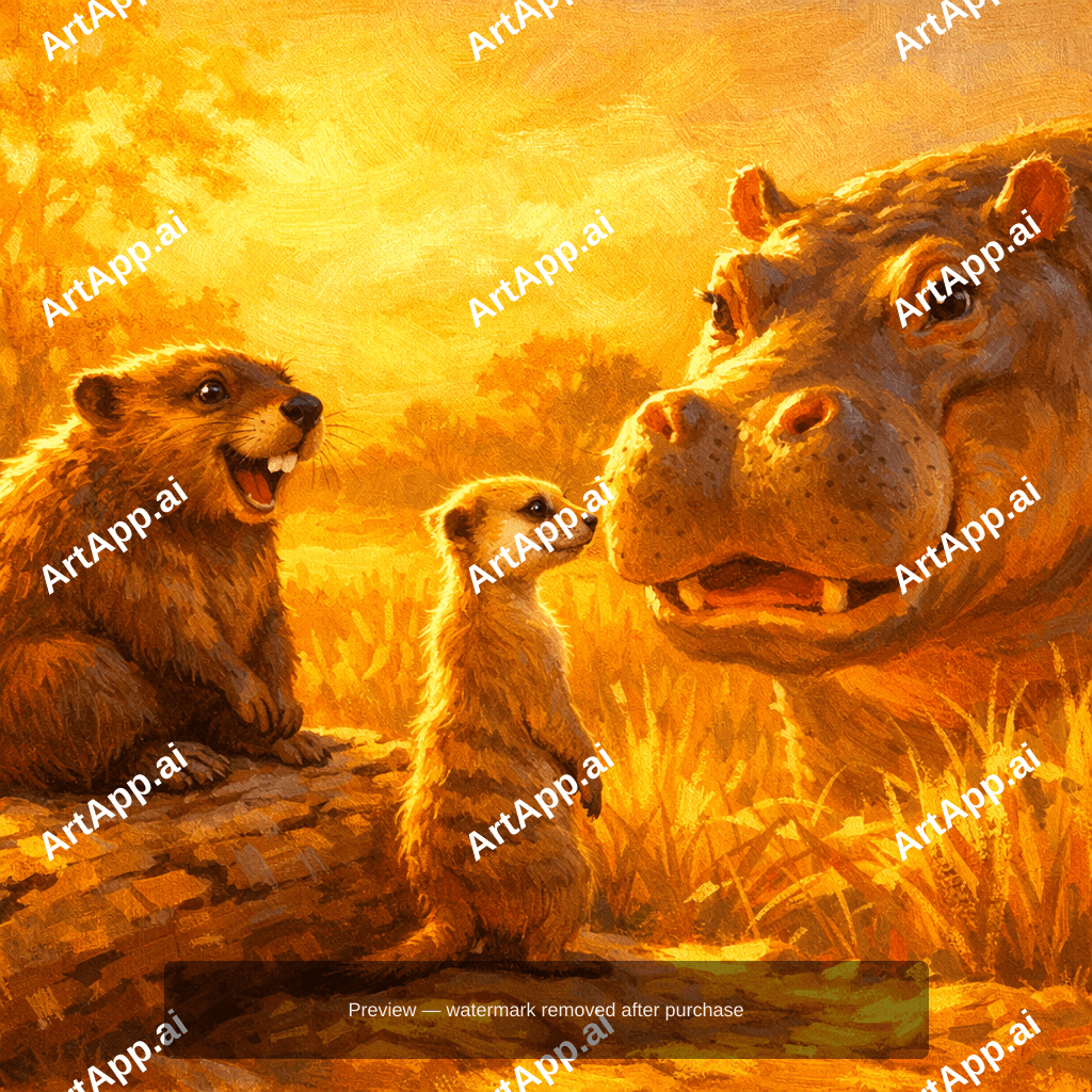Hippo Beaver and Meercat