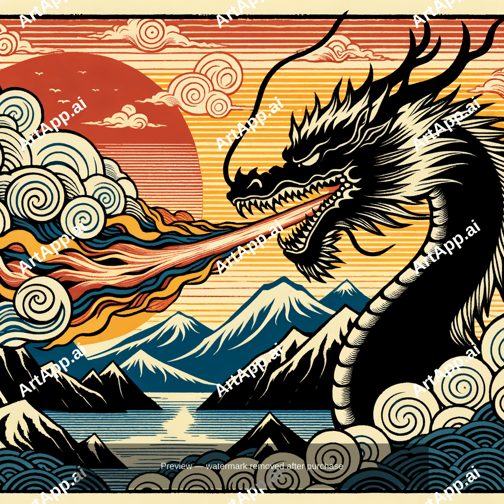 Dragon Breathing Magical Fire