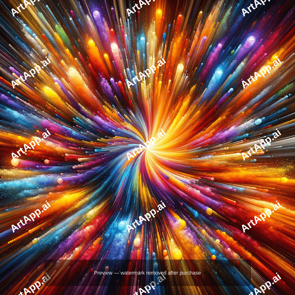 A Spiral Of Light Expanding Outward From A Central