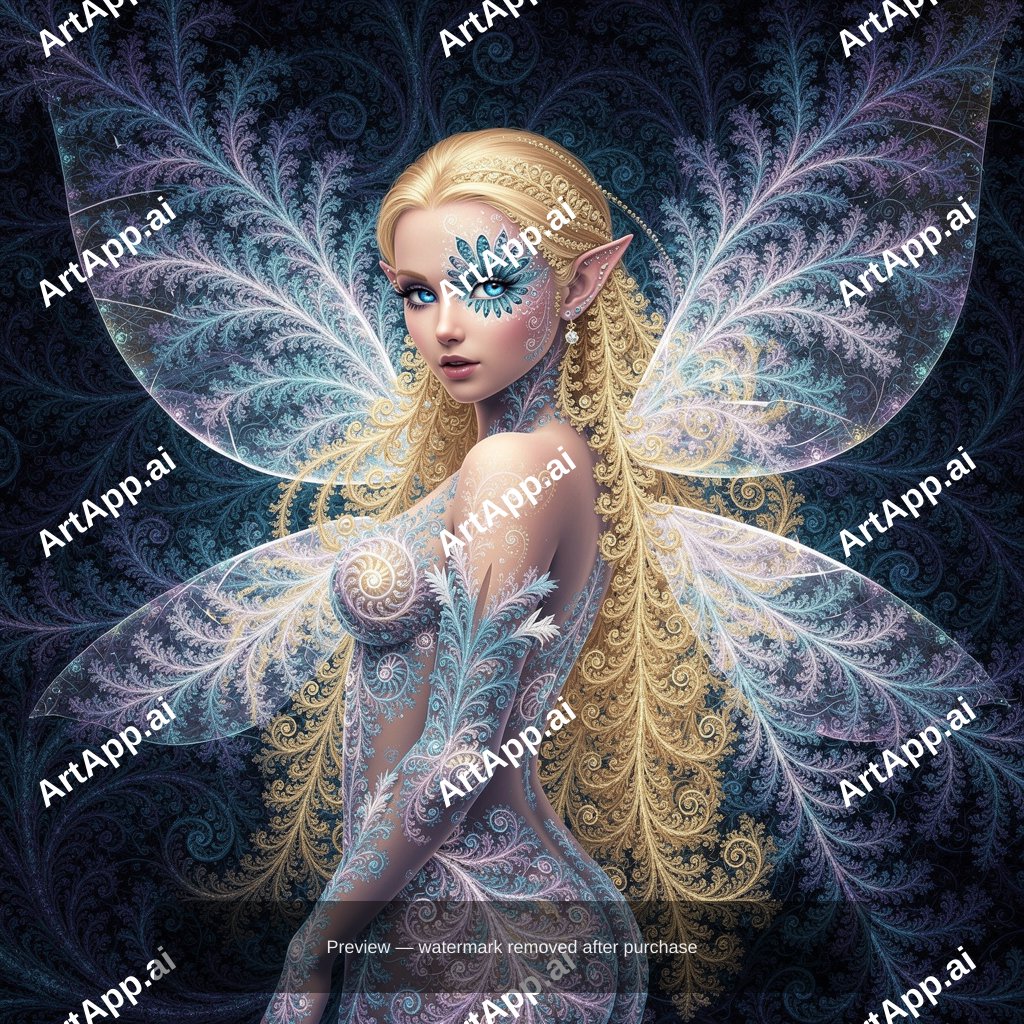 Beautful Woman With Pointy Ears And Fairy Wings Fi