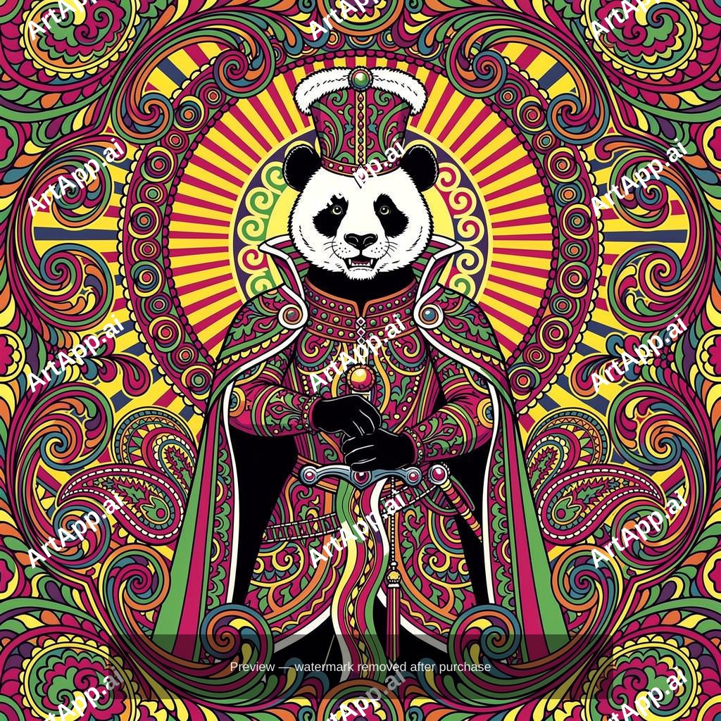 Heroric Panda Dressed Like Vlad The Impaler