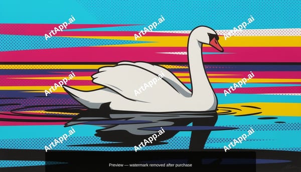 Swan at Dusk