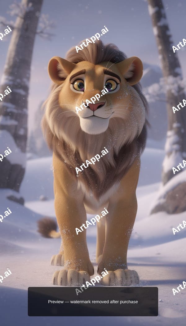 Lioness in the Snow