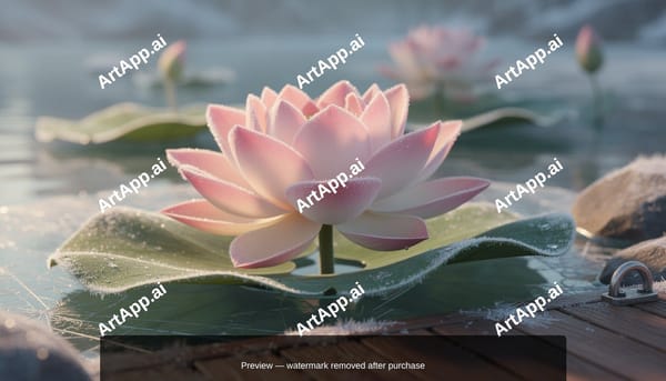 Lotus in Morning Frost