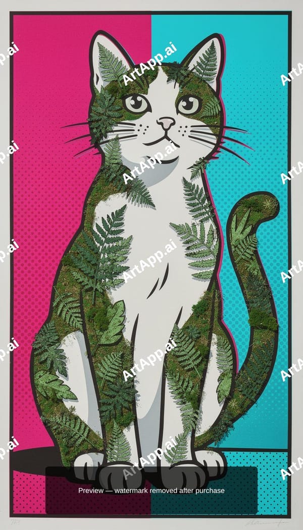 Moss and Fern Cat