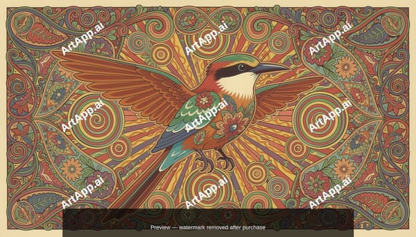 Bee-Eater Folk Art