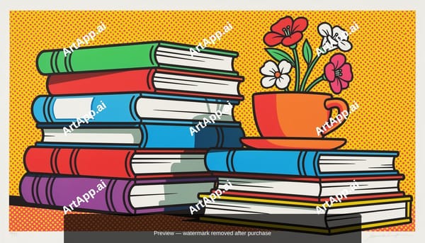 Books Coffee and Flowers